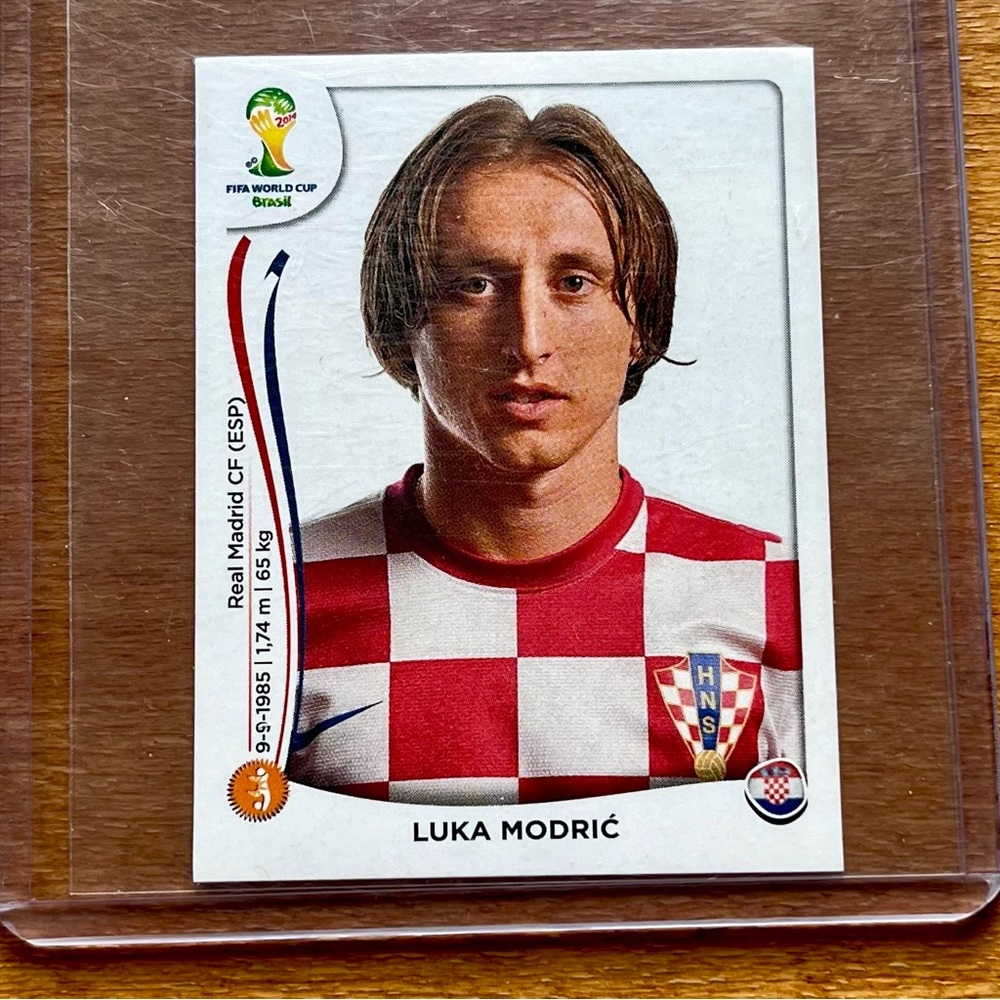 2014 Panini FIFA World Cup Brasil Sticker Luka Modric Trading Card #62
